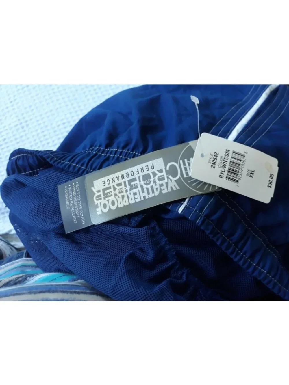 Weatherproof Performance Mens Blue Swim Trunks Surf Shorts XXL 2xl